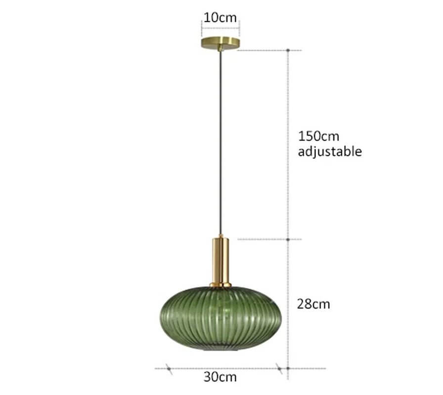 Vintage - Inspired Colorful Glass Pendant Lamp