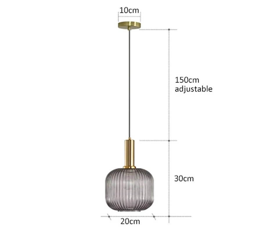 Vintage - Inspired Colorful Glass Pendant Lamp