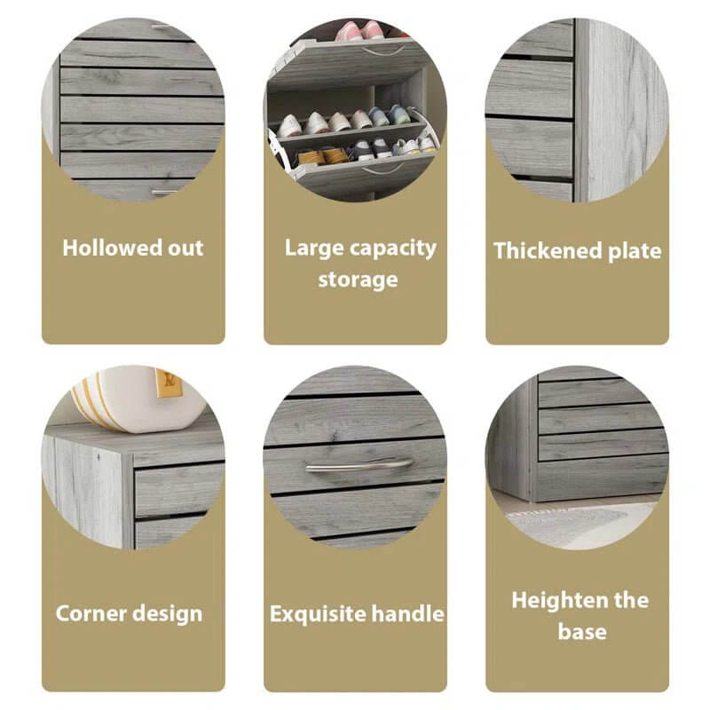 Compact 12 - Pair Shoe Storage Cabinet