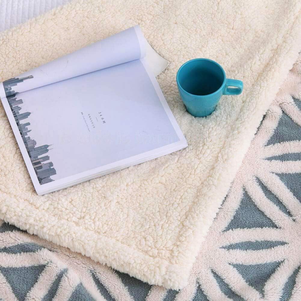 Soft Sherpa Fleece Throw Blanket