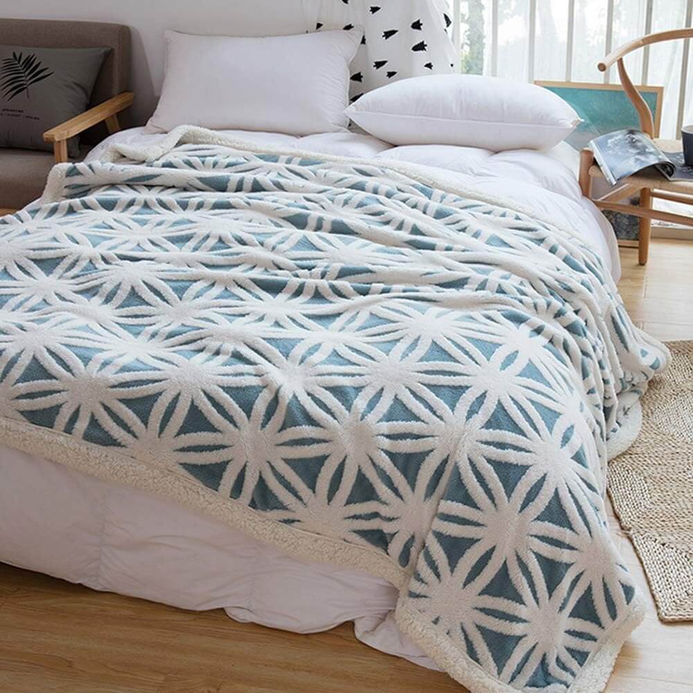 Soft Sherpa Fleece Throw Blanket