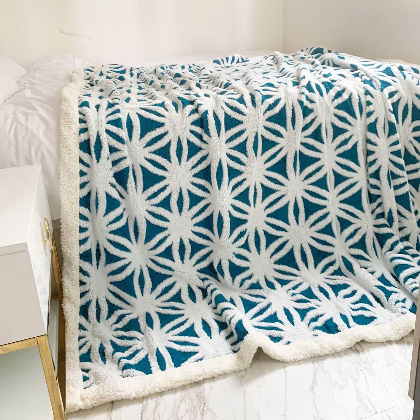 Soft Sherpa Fleece Throw Blanket