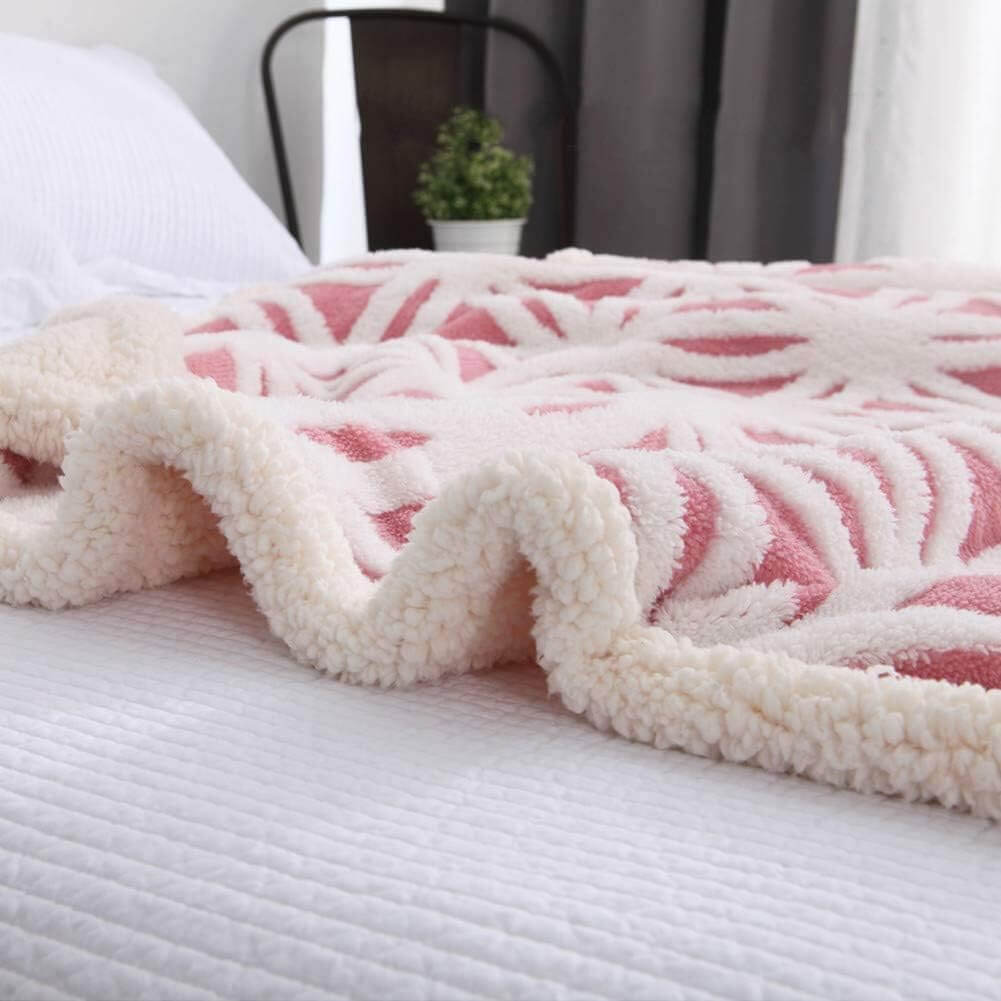 Soft Sherpa Fleece Throw Blanket