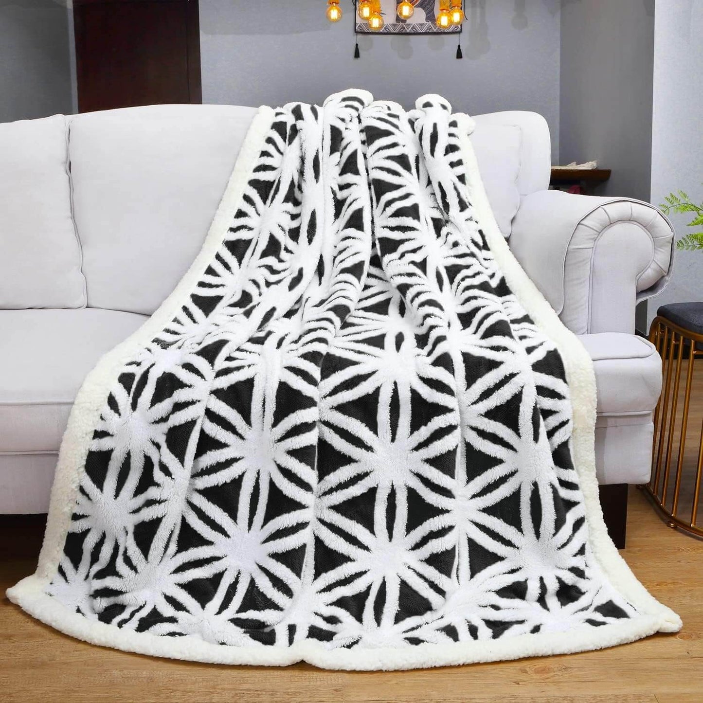 Soft Sherpa Fleece Throw Blanket