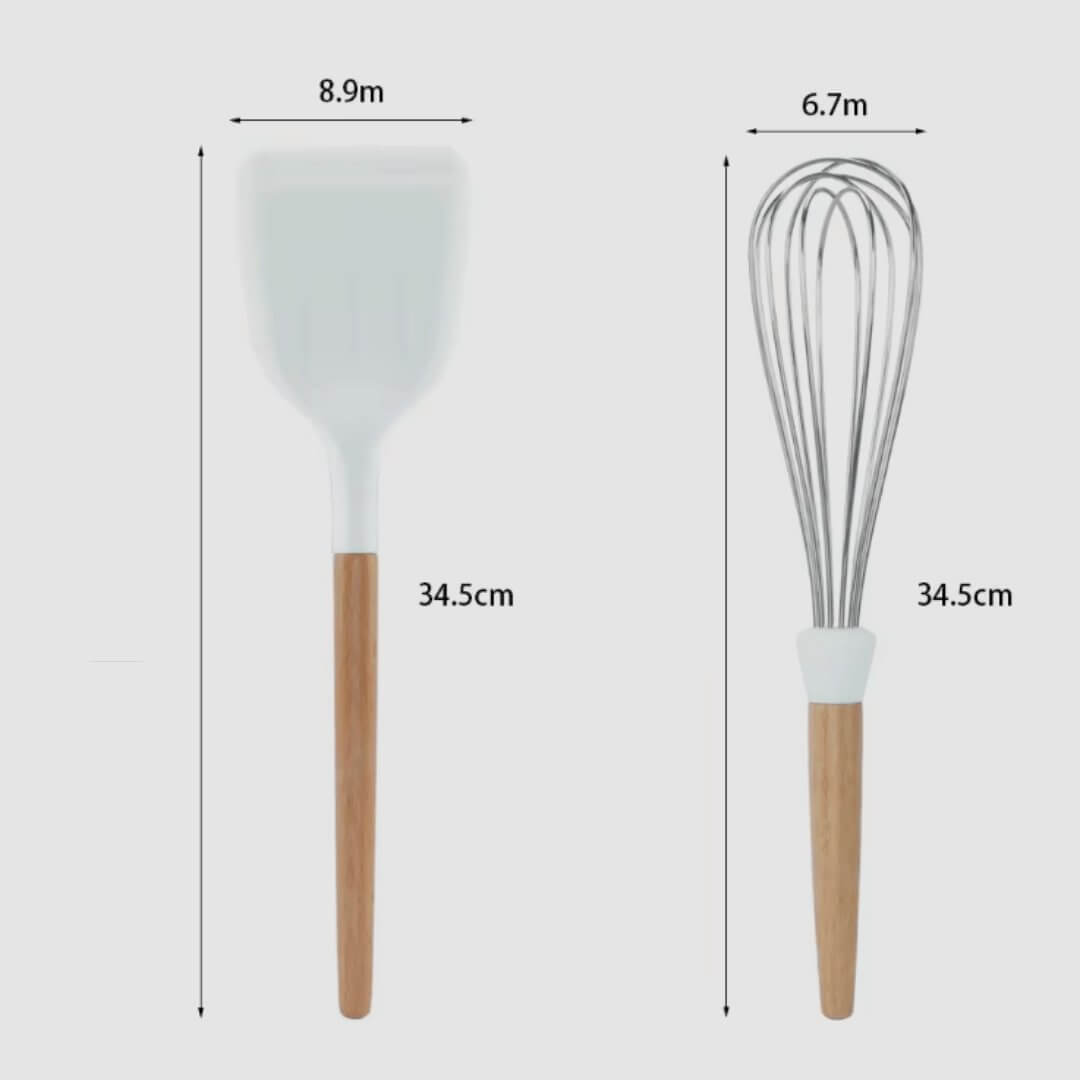 11 - Piece Silicone Kitchen Utensil Set with Holder
