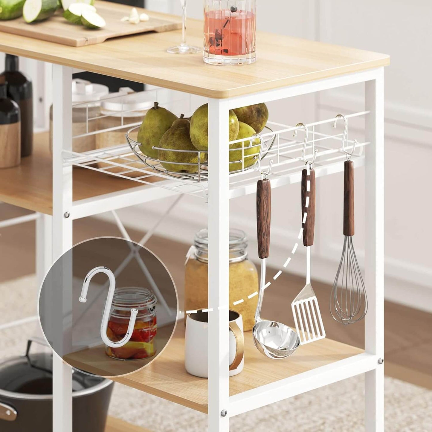 3 - Tier Kitchen Baker's Rack with Storage