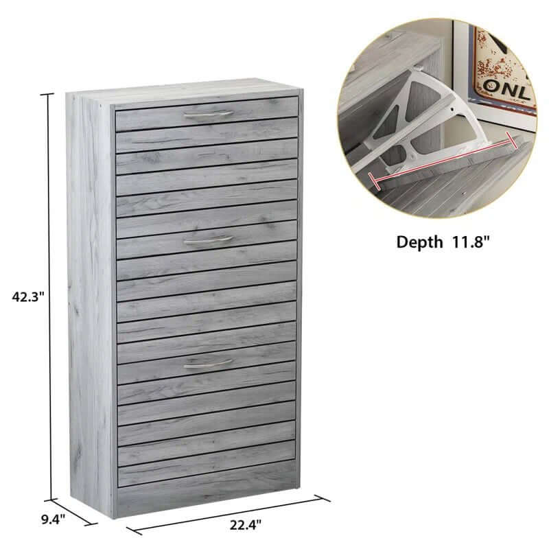 Compact 12 - Pair Shoe Storage Cabinet
