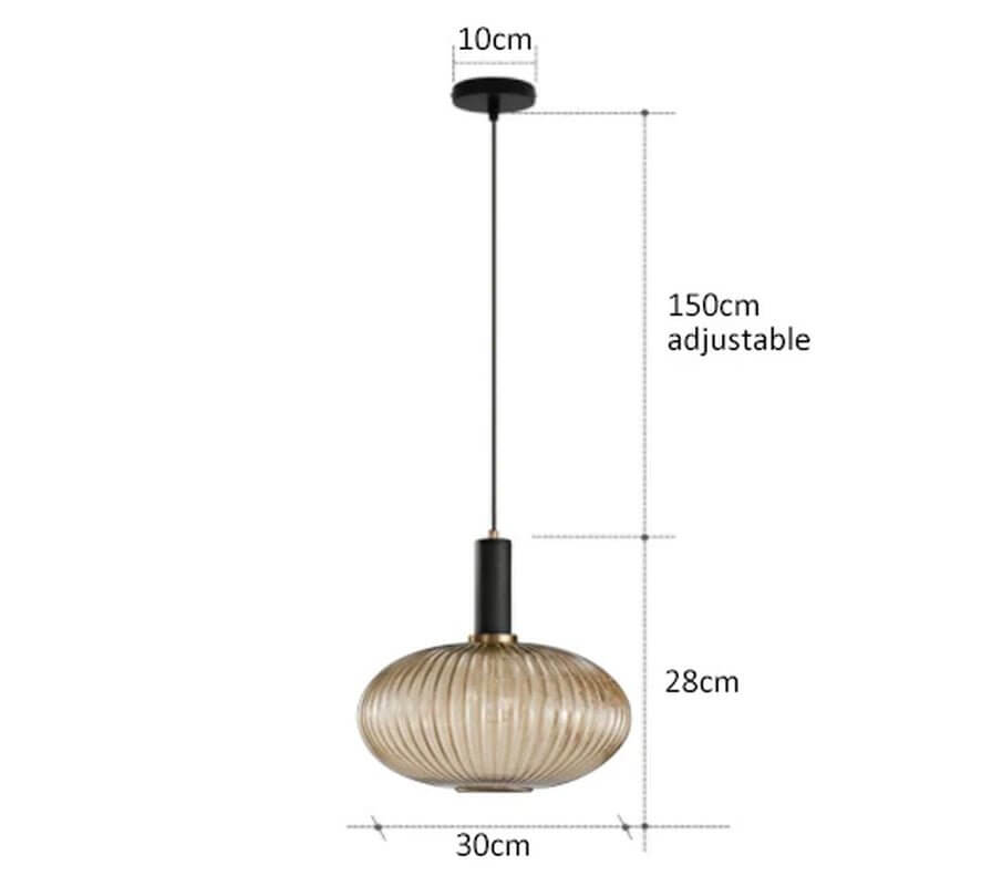 Vintage - Inspired Colorful Glass Pendant Lamp