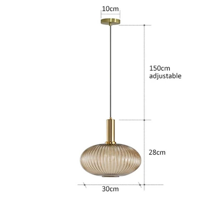 Vintage - Inspired Colorful Glass Pendant Lamp