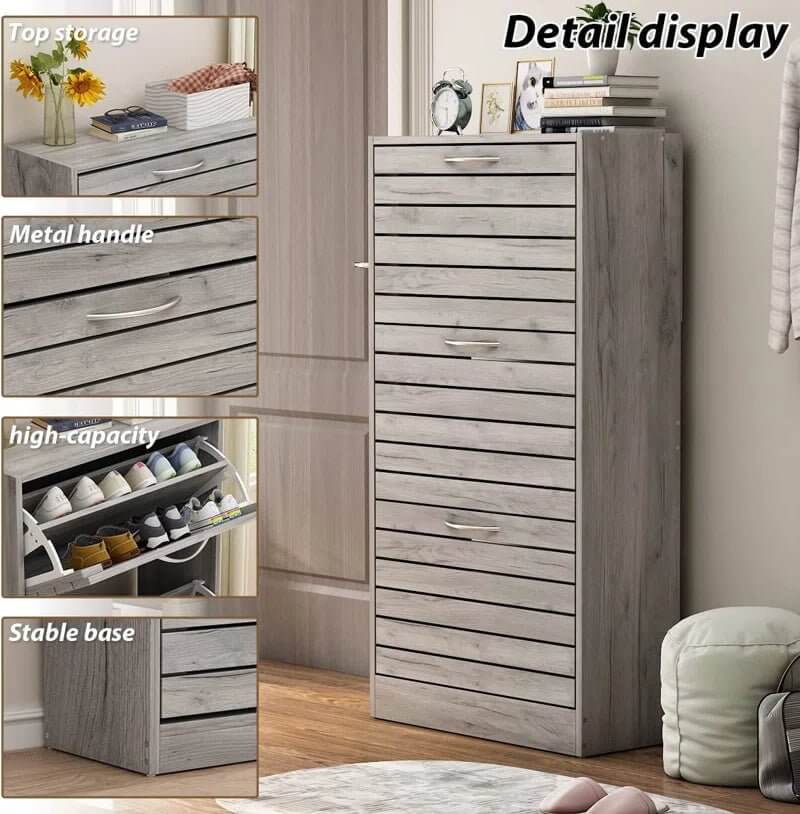 Compact 12 - Pair Shoe Storage Cabinet