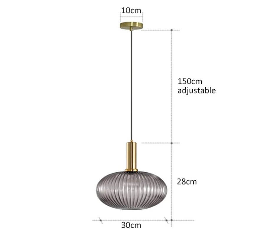 Vintage - Inspired Colorful Glass Pendant Lamp