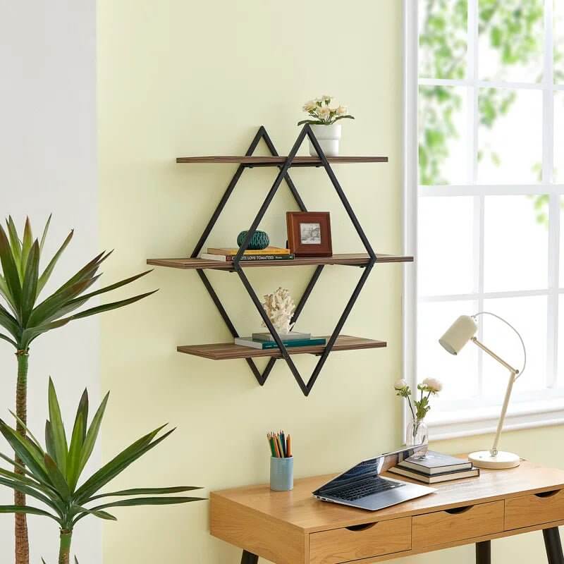 Diamond - Shaped 3 - Tier Shelf