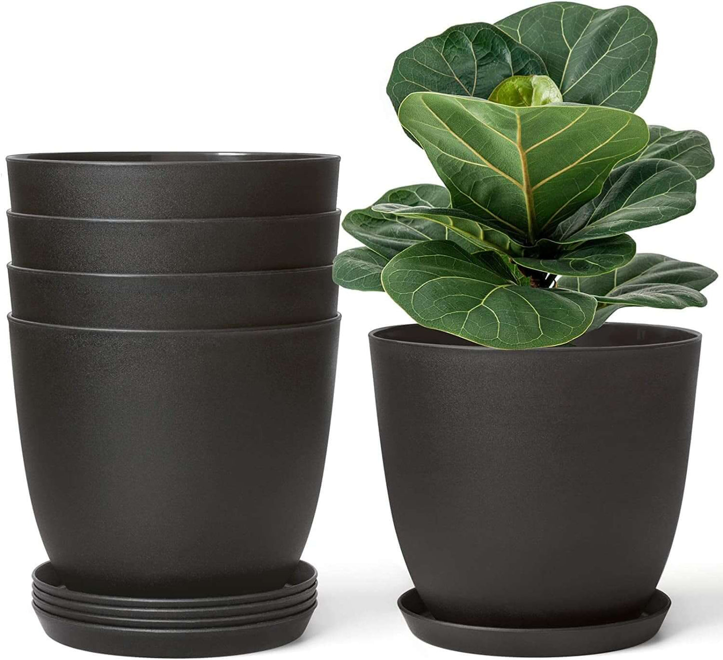 5 - Piece Plastic Planter Set