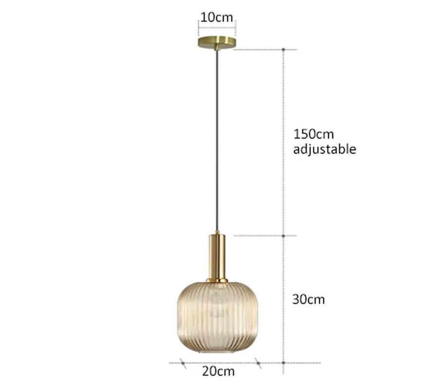 Vintage - Inspired Colorful Glass Pendant Lamp