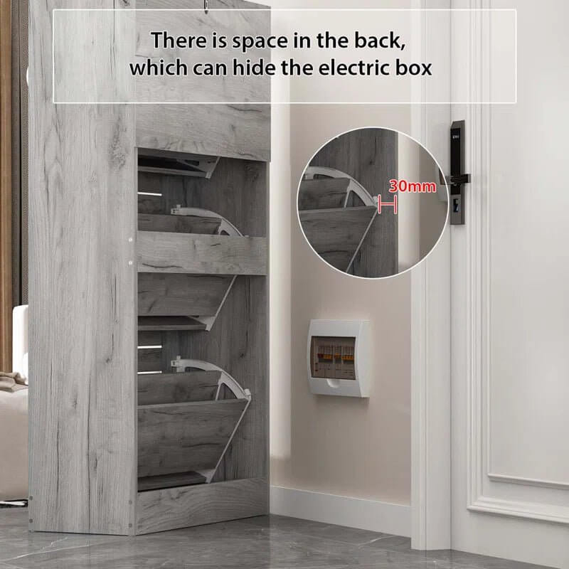 Compact 12 - Pair Shoe Storage Cabinet