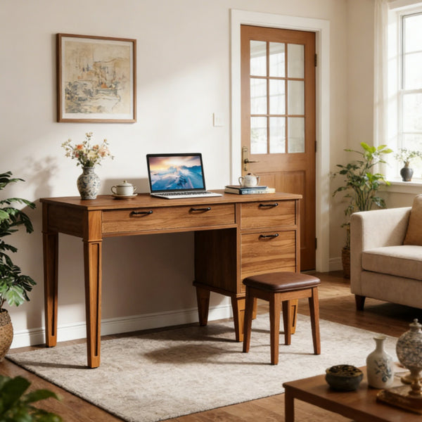 Elite Walnut Executive Writing Desk