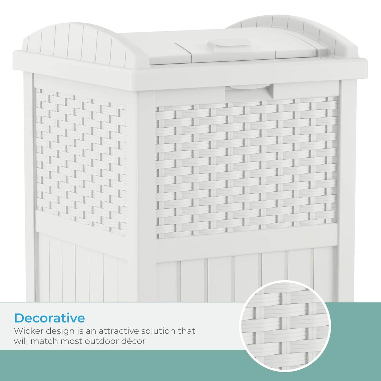 33 Gallon Outdoor Trash Can with Lid