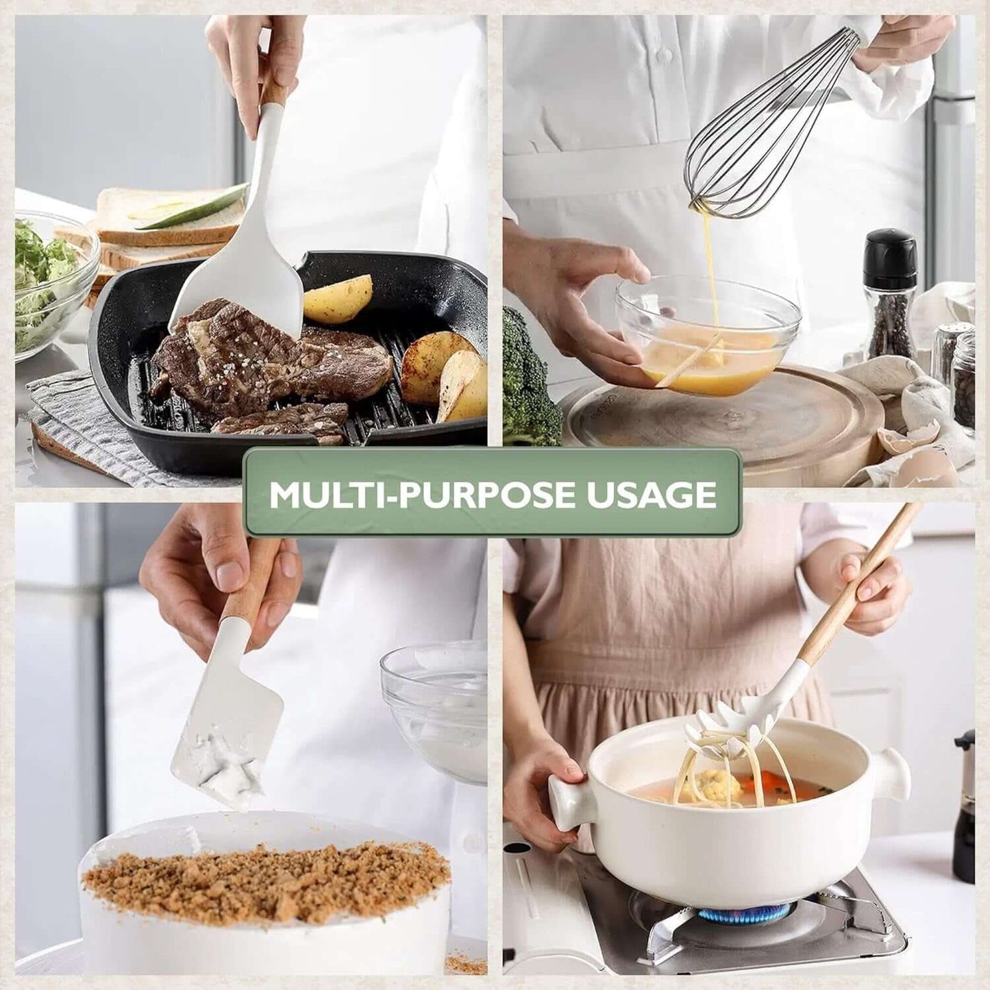 11 - Piece Silicone Kitchen Utensil Set with Holder