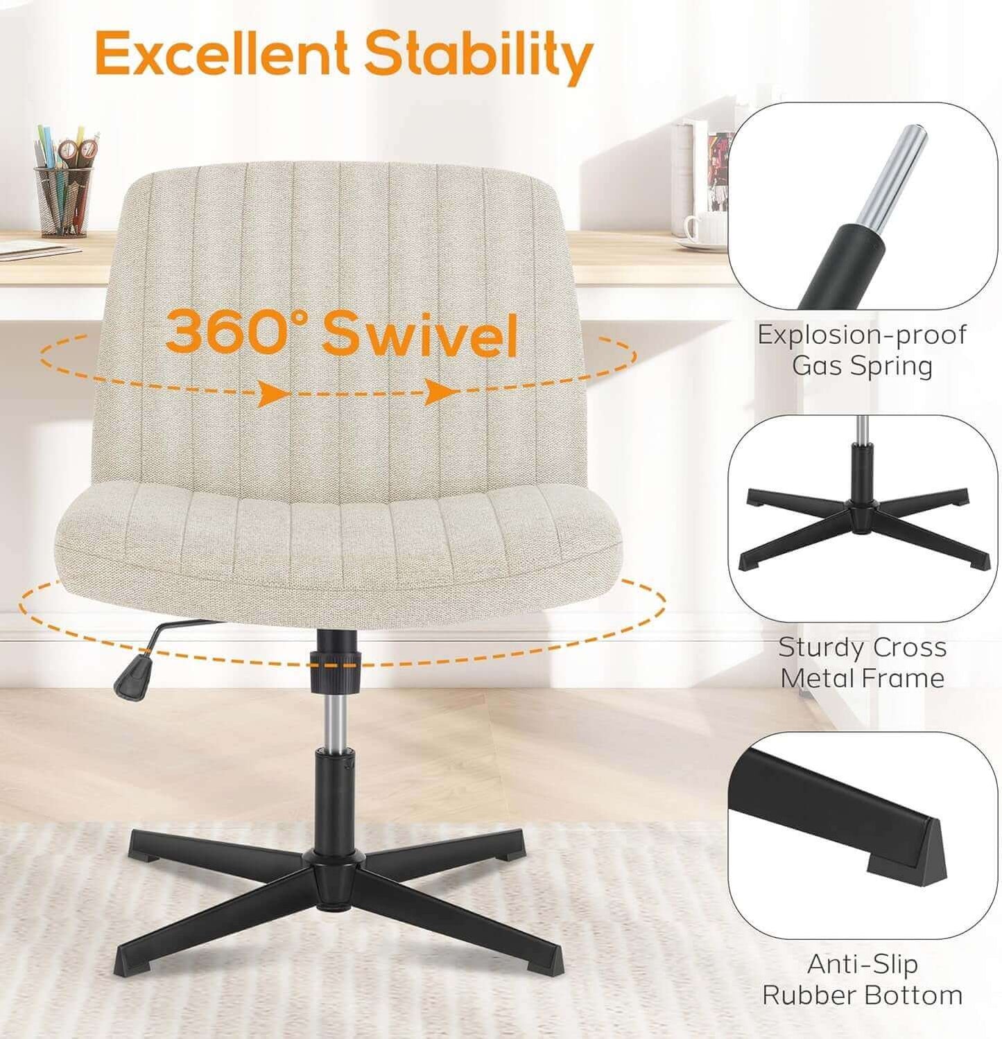 Wide Seat Cross-Legged Chair