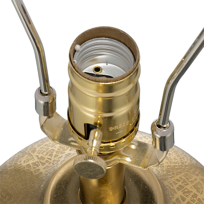 Close-up of a Aluminum lamp with a white background