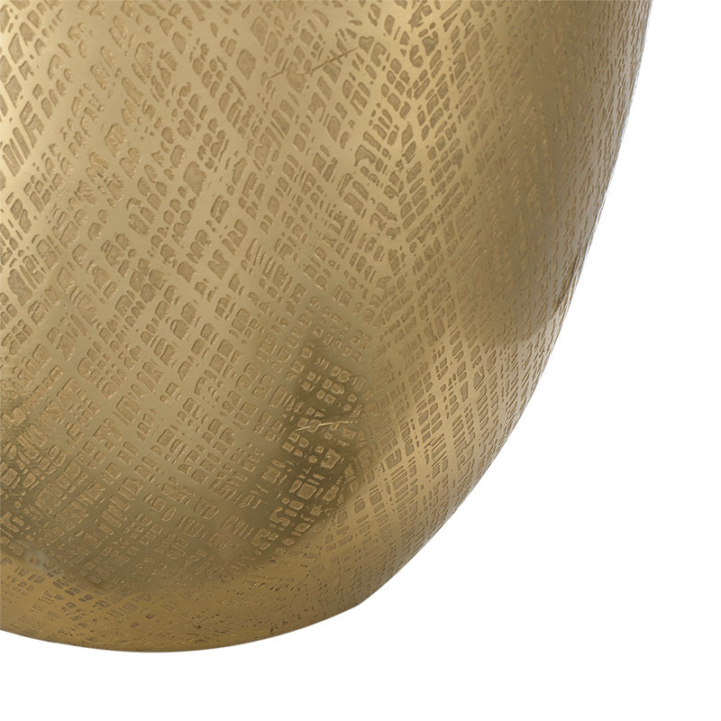 Close-up of a textured gold surface