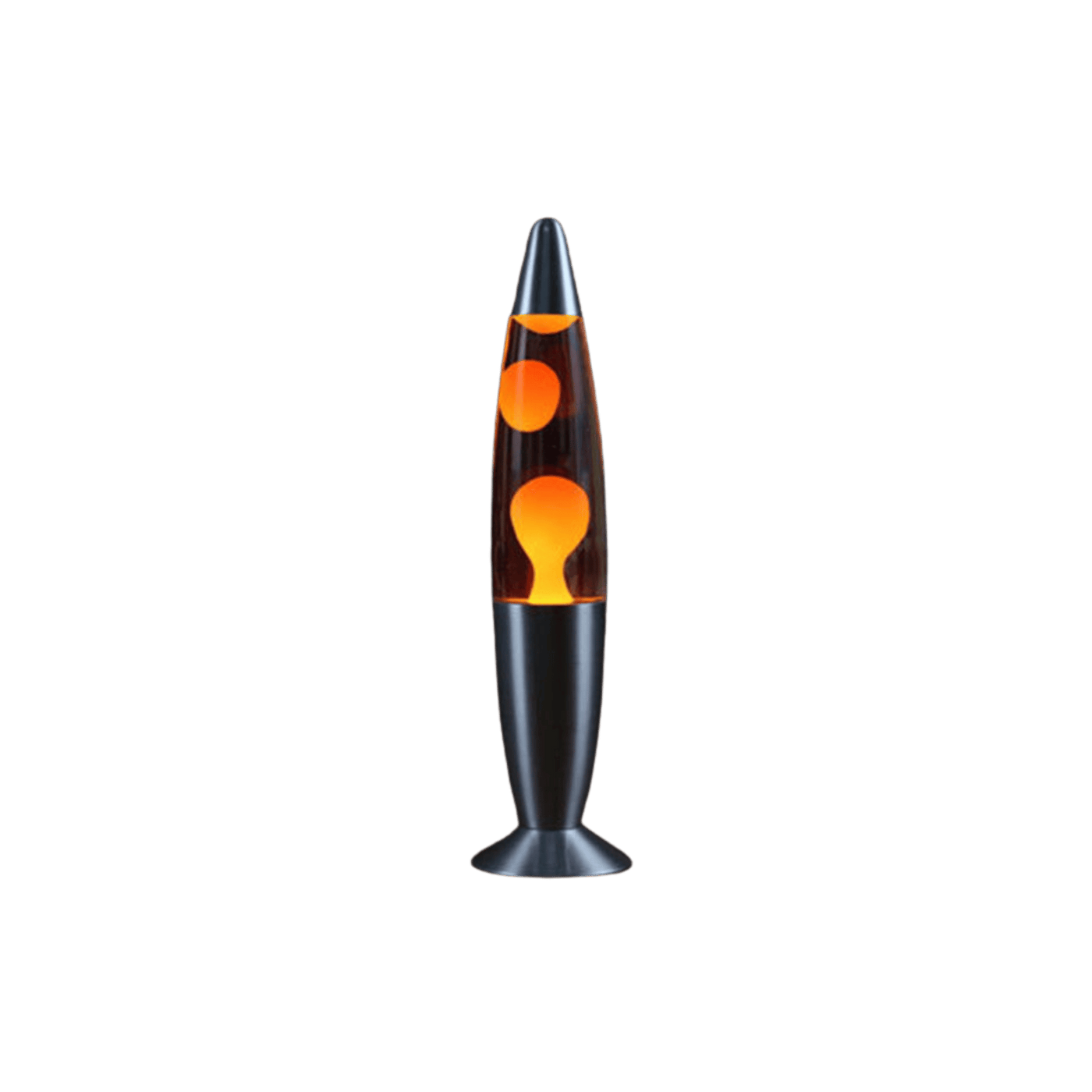 Motion Light Wax Lamp With Colorful Wax Ball with orange and yellow interior on a transparent background