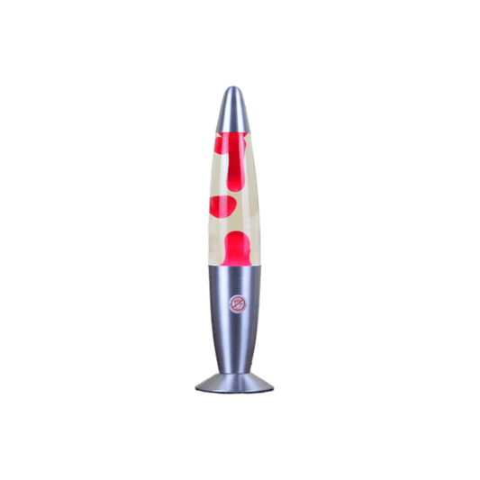 Small Night Light Wax Lamp With Colorful Wax Ball Motion with red  lava