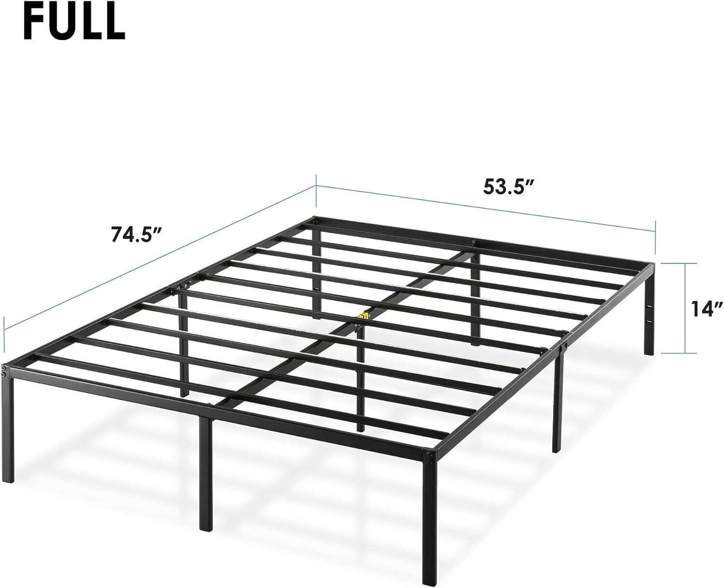 Sturdy Metal Platform Bed with Heavy - Duty Steel Slats