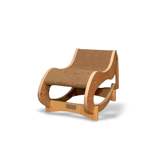 Wooden chair with woven seat Cat Outdoor Modern Rocking Chair