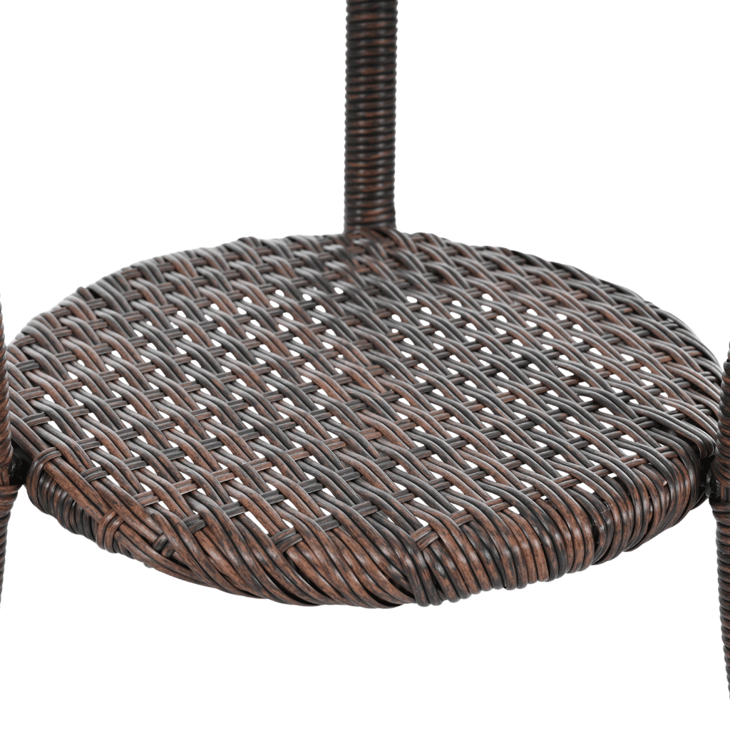 Woven rattan chair seat on a white background
