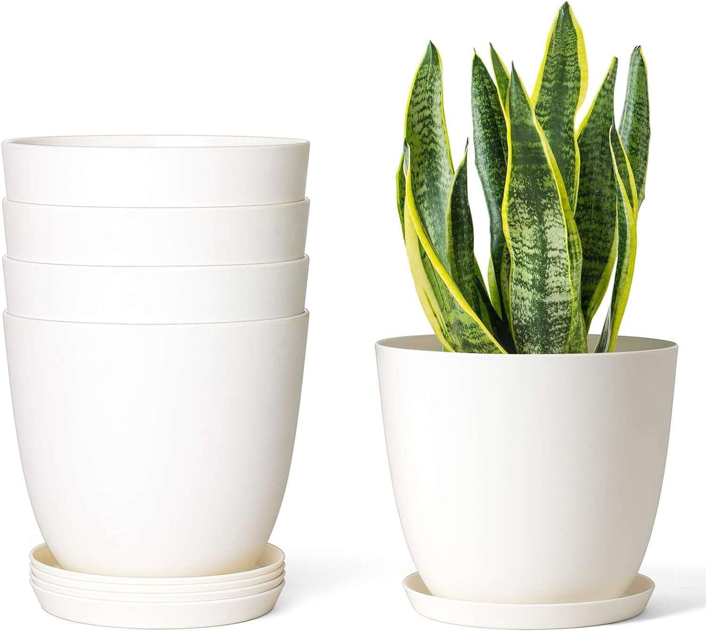 5 - Piece Plastic Planter Set