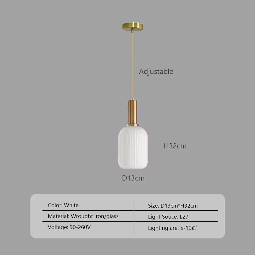 Vintage - Inspired Colorful Glass Pendant Lamp