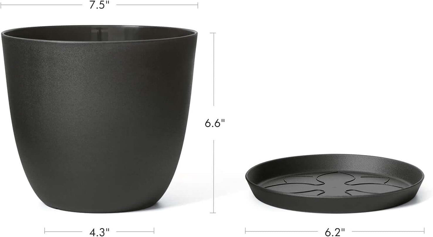 5 - Piece Plastic Planter Set