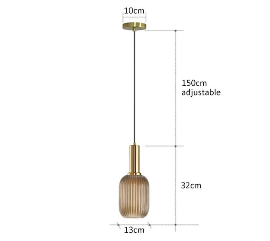 Vintage - Inspired Colorful Glass Pendant Lamp