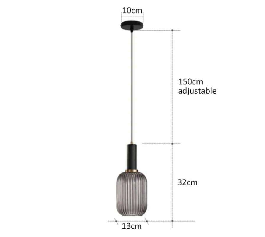 Vintage - Inspired Colorful Glass Pendant Lamp