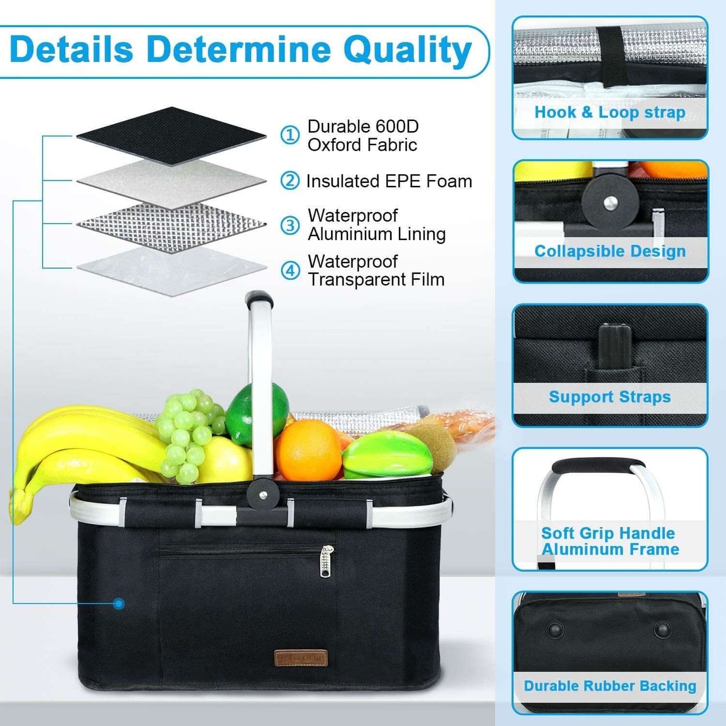 35L Leak - Proof Insulated Picnic Basket