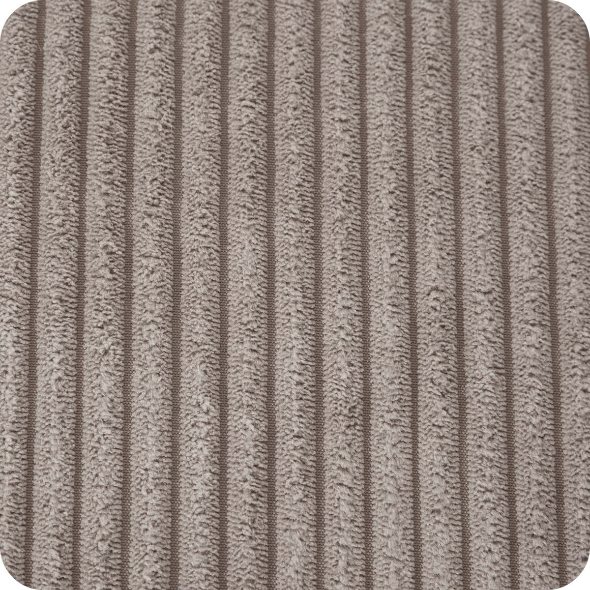 Ribbed corduroy fabric on the convertible chaise lounge chair (close-up detail)