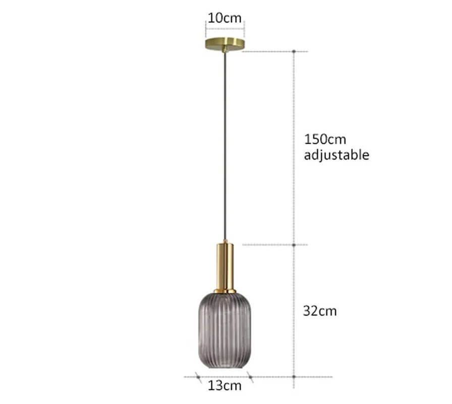 Vintage - Inspired Colorful Glass Pendant Lamp