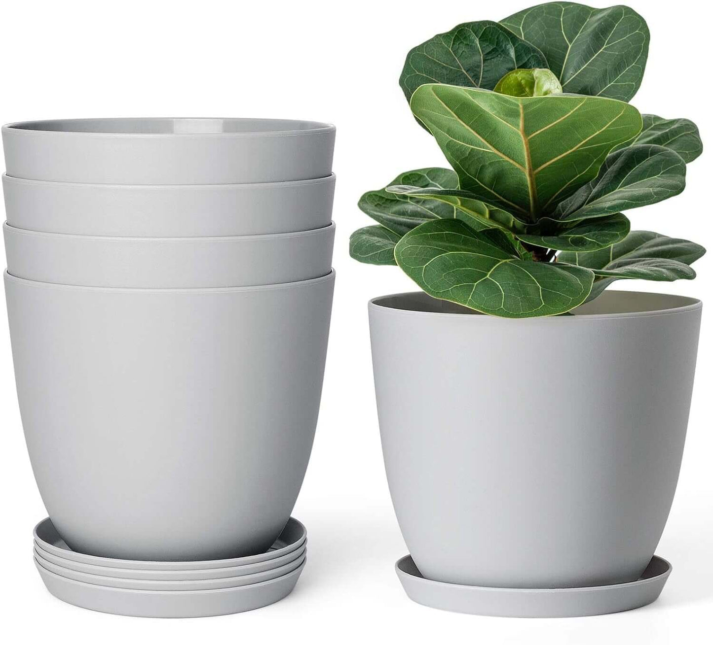 5 - Piece Plastic Planter Set