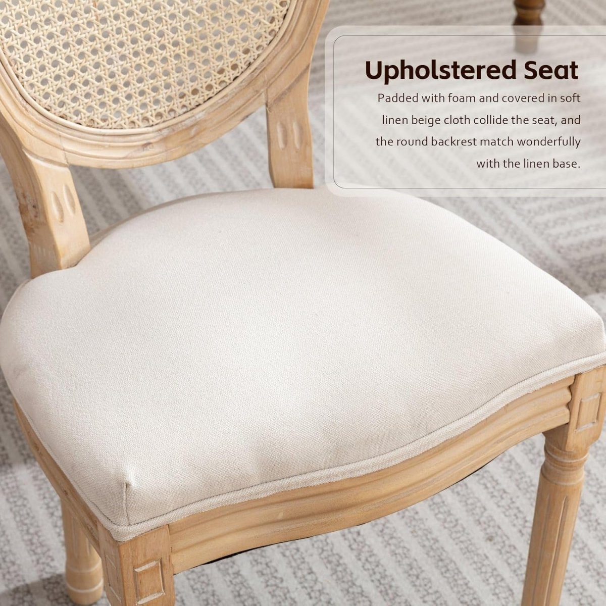 dining chair rattan featurers (feature callout)