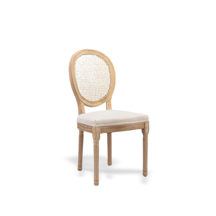 Rattan Oval-Back Dining Chair, Set of 6 French Country