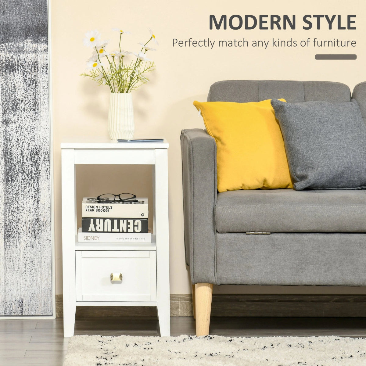 Side tables and end tables - White