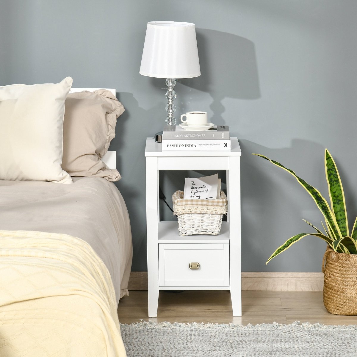 Elegant Side Table, End Tables Coffee Table Sets with Drawer