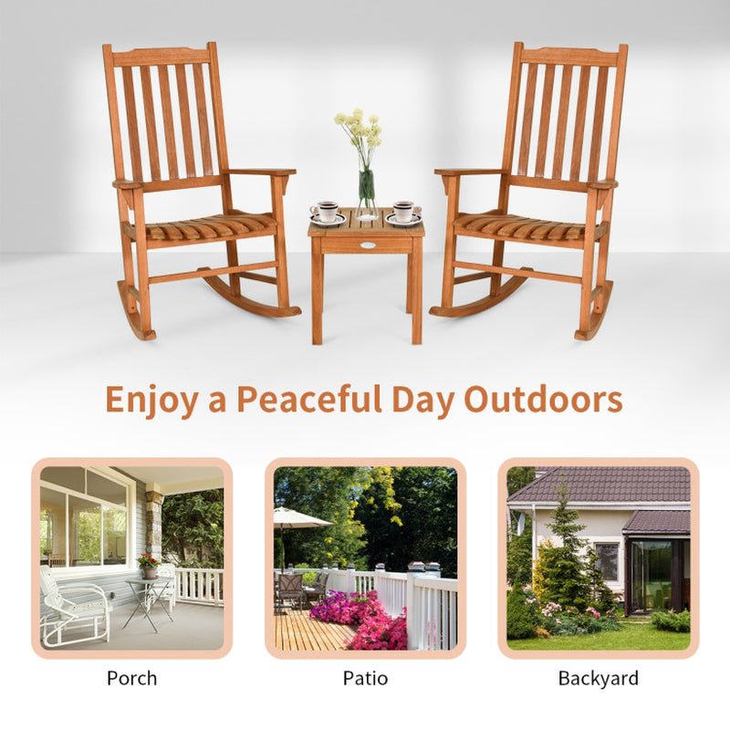 Eucalyptus Rocking Chairs Set