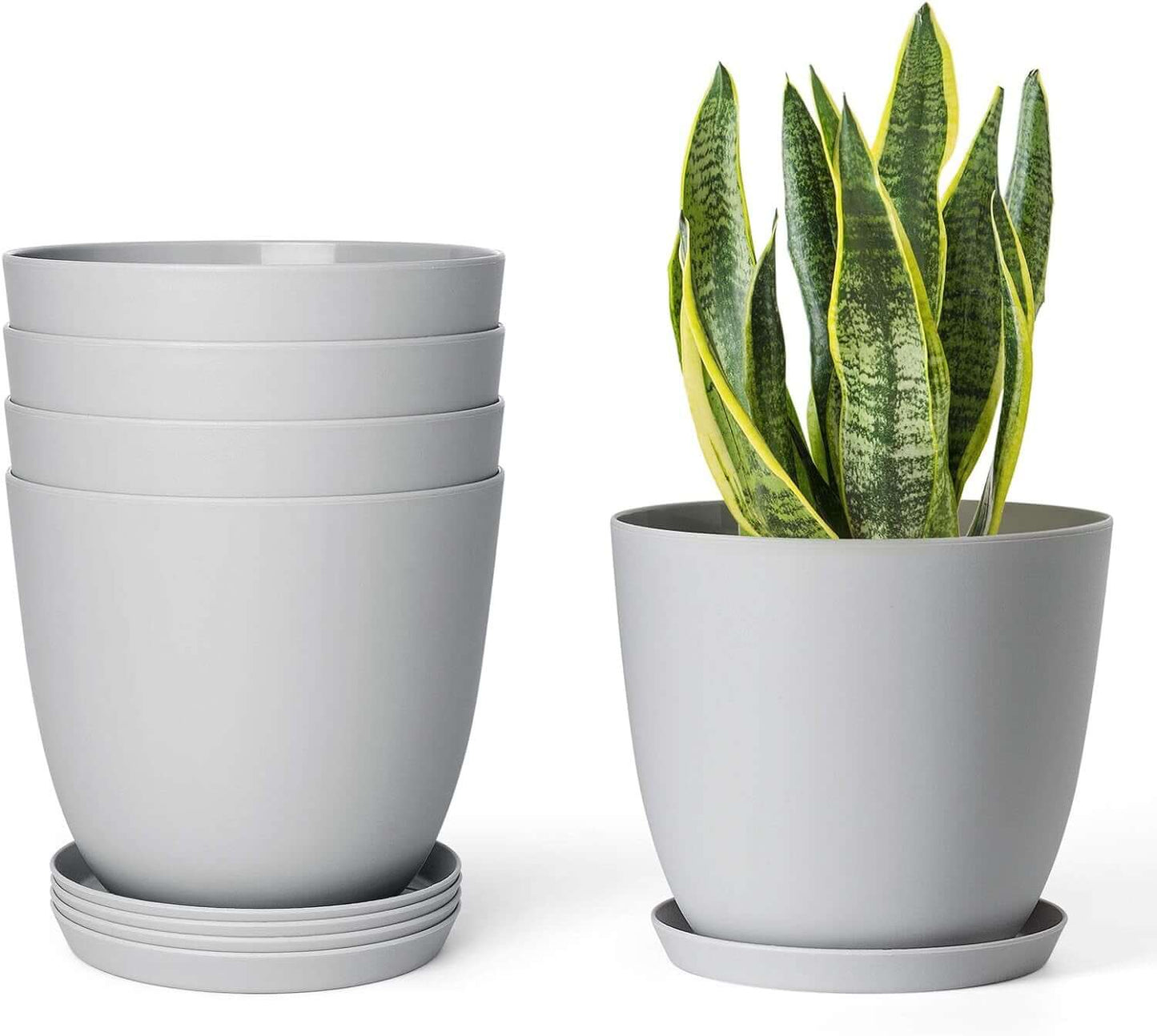 5 - Piece Plastic Planter Set