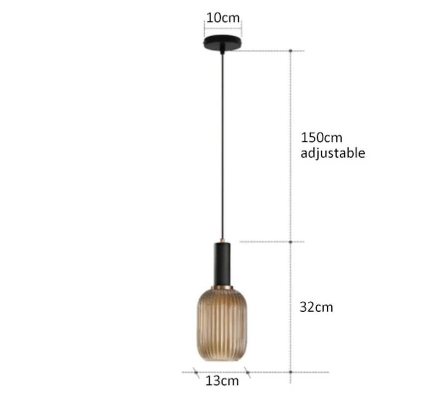 Vintage - Inspired Colorful Glass Pendant Lamp
