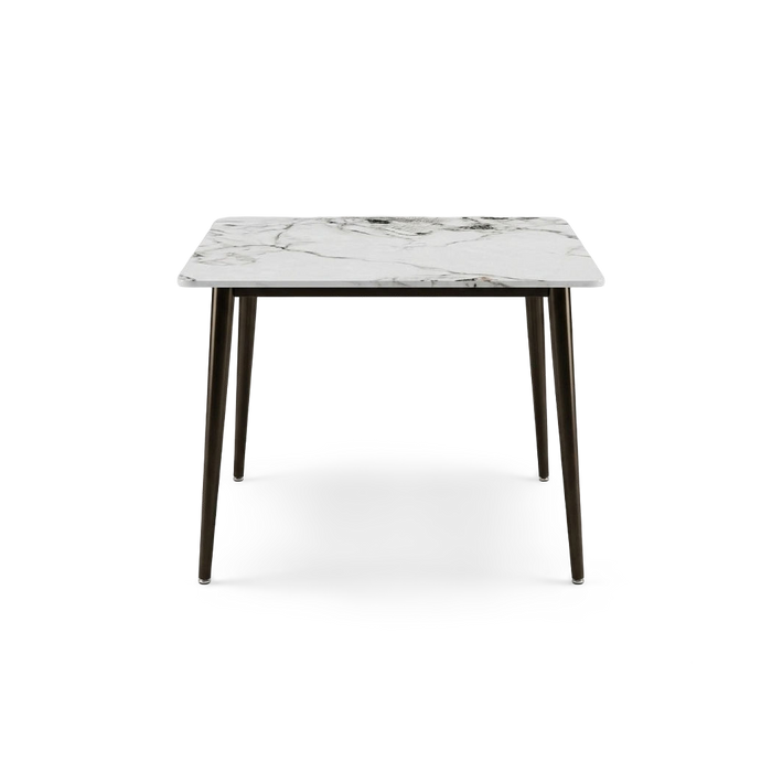 Square Sintered Stone Dining Table 31.5 Inch Modern Kitchen