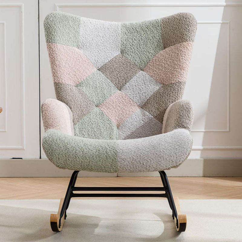 Macaron Patchwork Swivel Rocker Outdoor Chairs