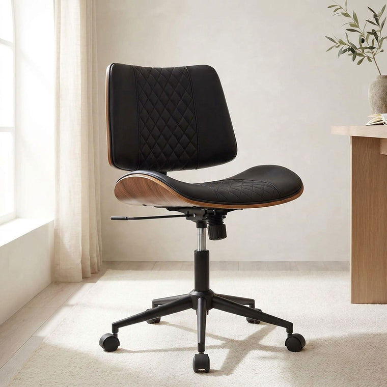 MCM Office Chair, Black Ergonomic Swivel Desk Chair