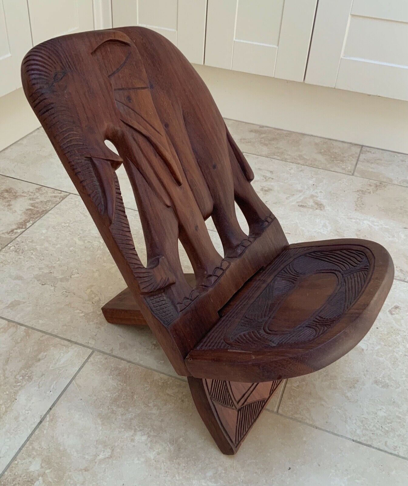 Mini African Dining Wood Chair